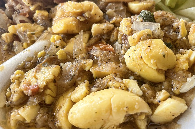 It may look like a boring egg scramble, but ackee and saltfish is the rather interesting national dish of Jamaica.