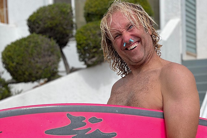 42-year-old Joey Bradley has been surfing for thirty five years. - Image by Siobhan Braun