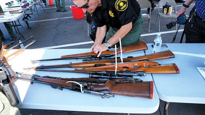 The scene of the crime that never happened. These rifles were traded for gift cards or skateboards.