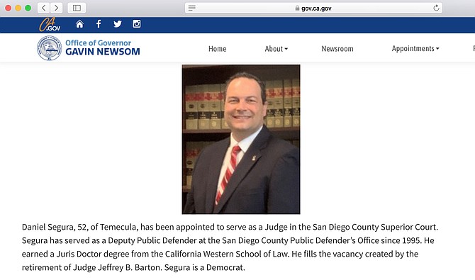Dan Segura, new judge Sept 2021.