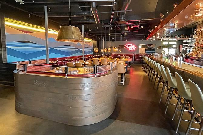 The stylish interior of celebrity restaurant International Smoke Del Mar