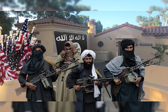 Though they have decided not to keep the cottage’s generous supply of American flags, the Taliban has reportedly confiscated an Apple MacBook Pro, three beanbag chairs, and a Nespresso coffee maker left behind during the hasty evacuation.