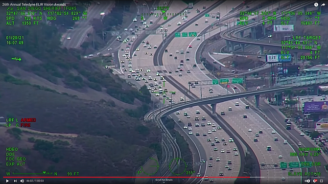 "Is there a @SDSheriff helicopter flying over your area making announcements?"