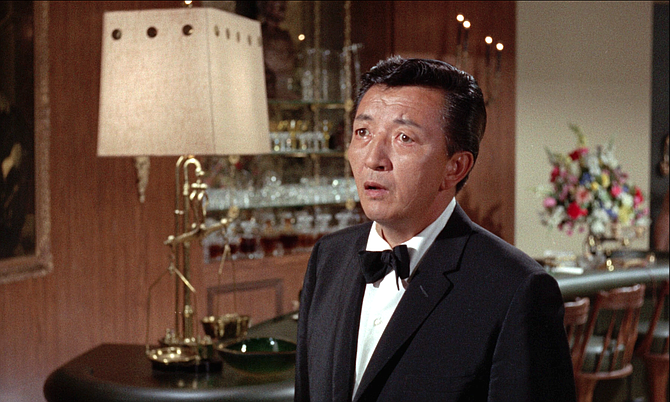 Even Sam was imported. From Brooklyn. In the unnecessary cutaway department, Jack Soo reacts to the news that his boss' ex died under the knife.