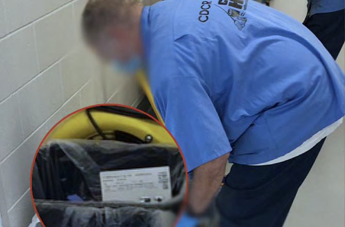 The Prison Industry Authority Healthcare Facilities Maintenance program cleaned the area once per week.