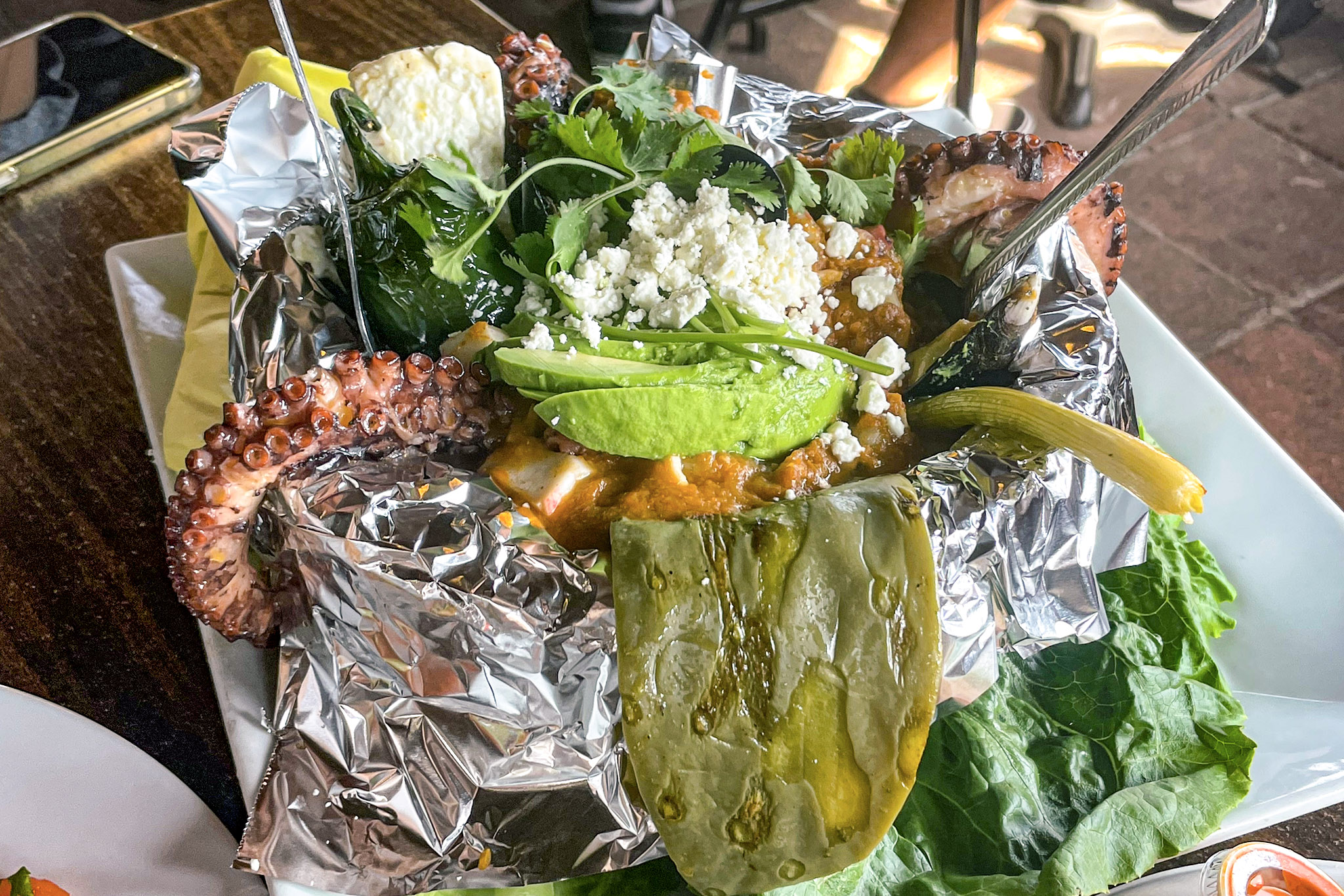 The massive, small molcajete at La Sinaloense | San Diego Reader