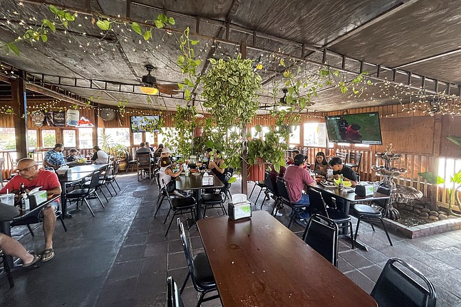 An airy, verdant enclosed patio for this Mexican restaurant in La Presa