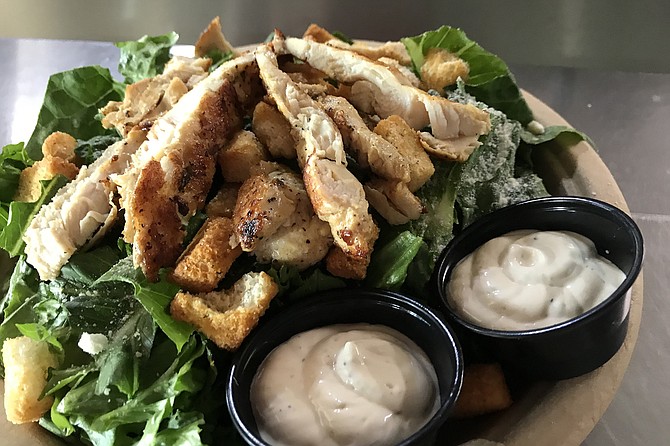 Chicken Caesar salad.