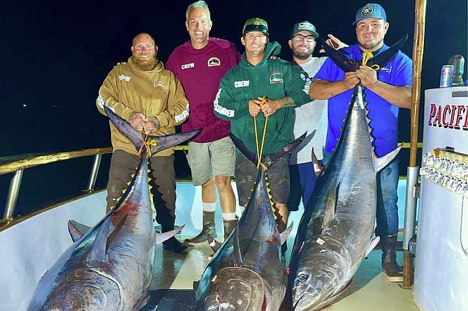 The Pacific Islander returned to the dock from a successful outing that included a 344-pound bluefin tuna.