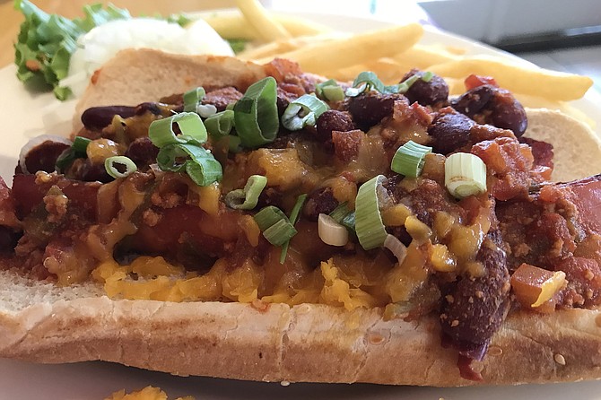 Pepe’s Chili Cheese Dog at $12 gives maybe best bang for the buck.