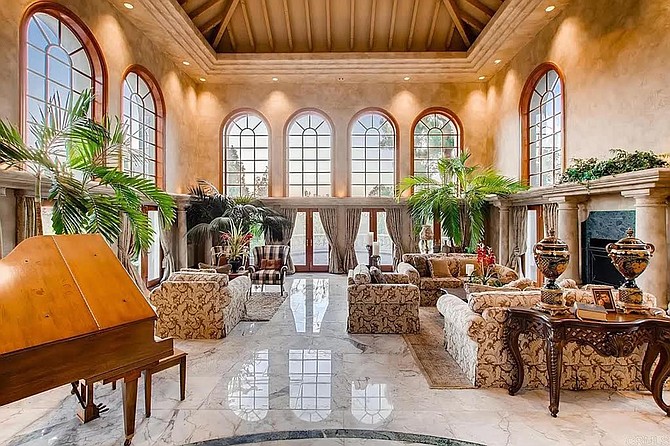 A lot of people could do a lot of living in this living room.