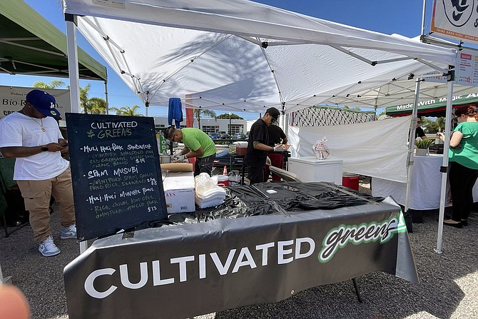 Cultivated Greens attracted a line when it introduced OmniPork products to the San Diego area.