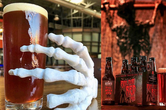 Left: AleSmith serving up spooks this Halloween; Right: Evil Dead Red - San Diego's Halloween
