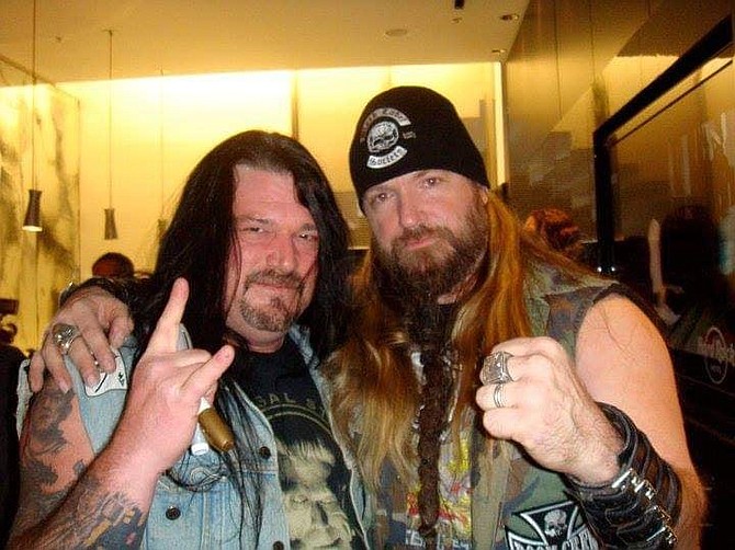 Spike Steffenhagen and former Ozzy Osbourne guitarist Zakk Wylde at downtown's House of Blues