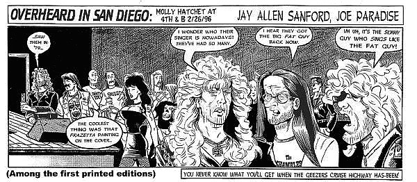 Early strip with Joe Paradise artwork