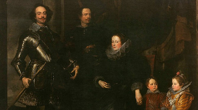 Detail from van Dyck's portrait of the Lomellini family.
