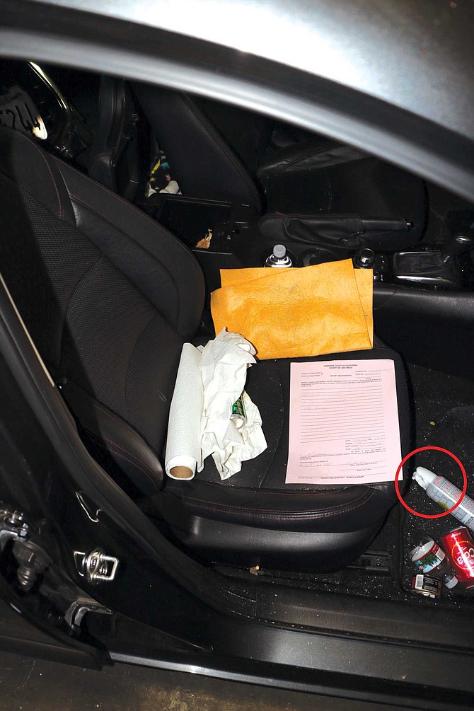 A can of aerosol spray found in Ashely Williams’ car that night.