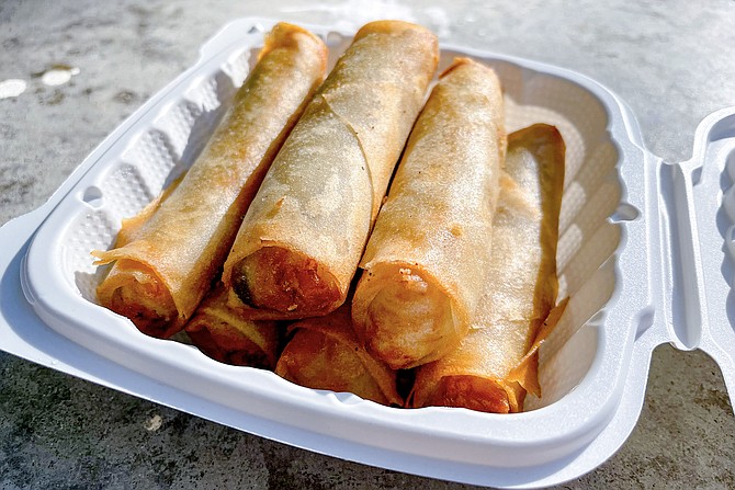 Egg rolls represent a Lao-influenced menu that will be offered by the new Chef Budda food truck.
