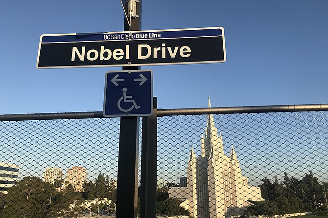 New trolley stop is right next to Poki, and the Mormon super church.