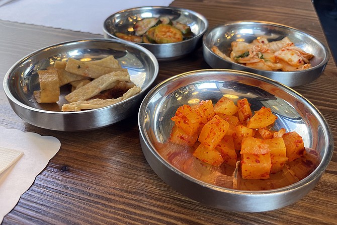Every meal at Tofu House includes banchan (side dishes)