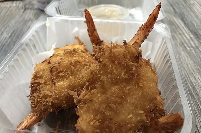 Coconut shrimp: sweet start to the meal.