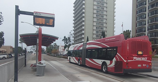 24 weekday trips have been eliminated from Rapid Route 215, which runs from downtown to San Diego State University.