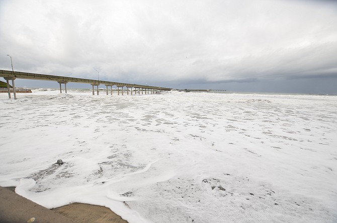High tide at OB Pier