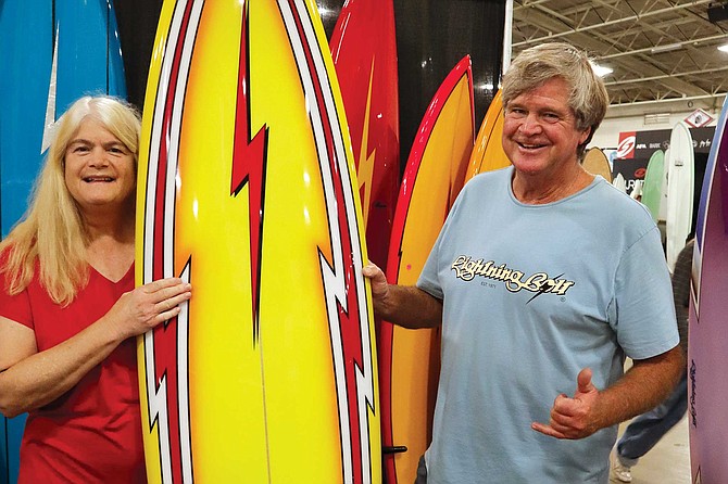 Former pro surfer Sandy Ordille just had a new board made by shaper Craig Hollingsworth.