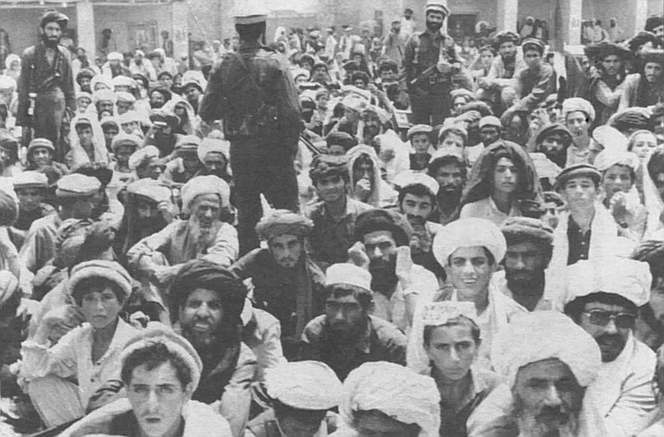 Villagers in Kalawar, 1990. Afghanistan is a world at once frightening and seductive to a Westerner.