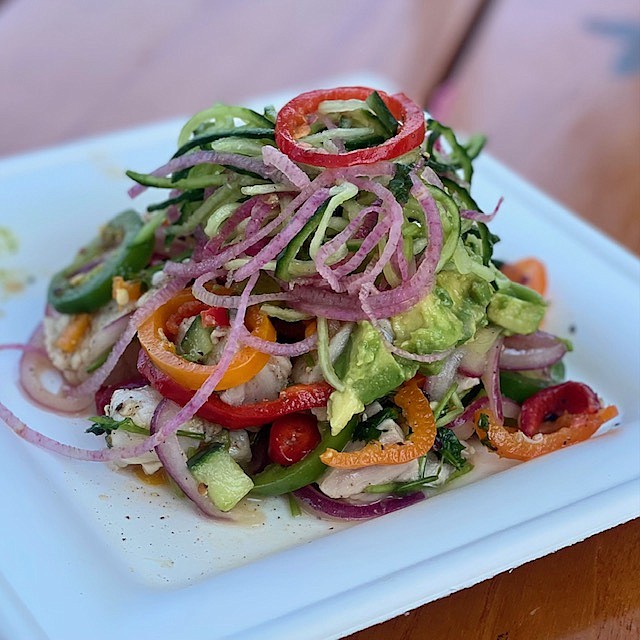 Ceviche at Descanso Beach Club - Photo Credit: Karen Chazanovsky