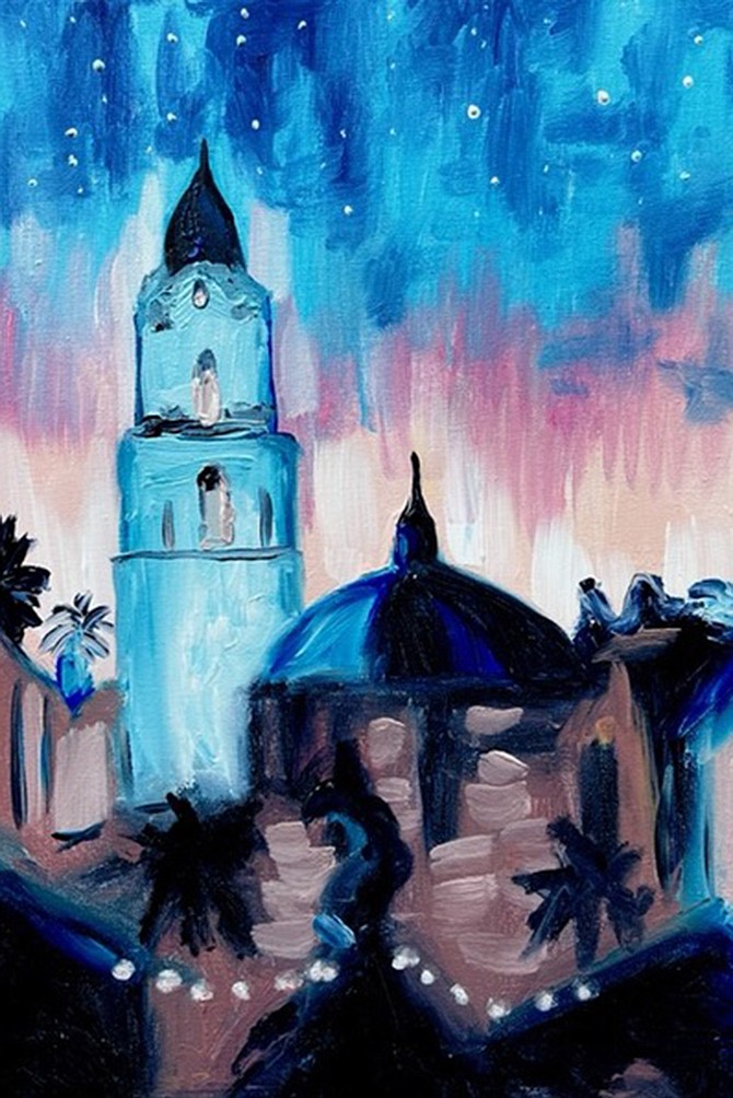 Let your creative juices flow and enjoy an evening of sipping & painting the iconic Balboa Park outside on the Little Italy Food Hall patio!