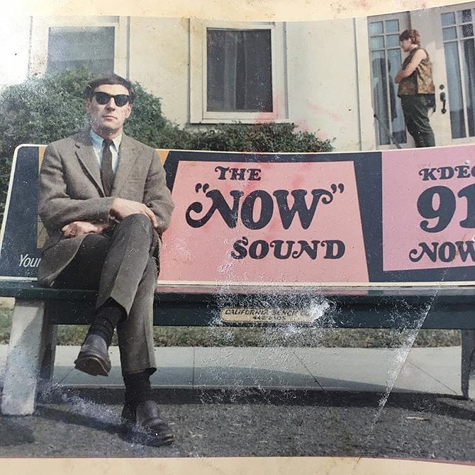 Daniel Longueuiel was an artist and photographer whose 1960s gigs included creating logos like “The Now Sound” designs for local top 40 rock station KDEO that appeared on bus stop benches and billboards all over town.