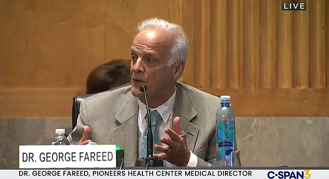 Dr. Fareed at U.S. Senate: “The goal is to treat early. Covid patients are difficult to treat when they get very sick…"