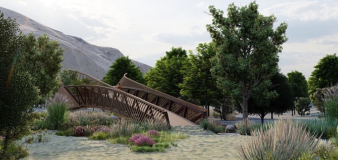 Artist's rendering of the bridge to be completed