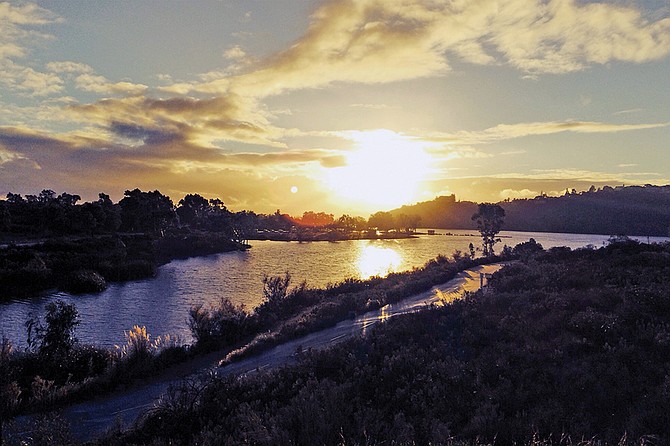A January Sunset over Lake Murray in La Mesa