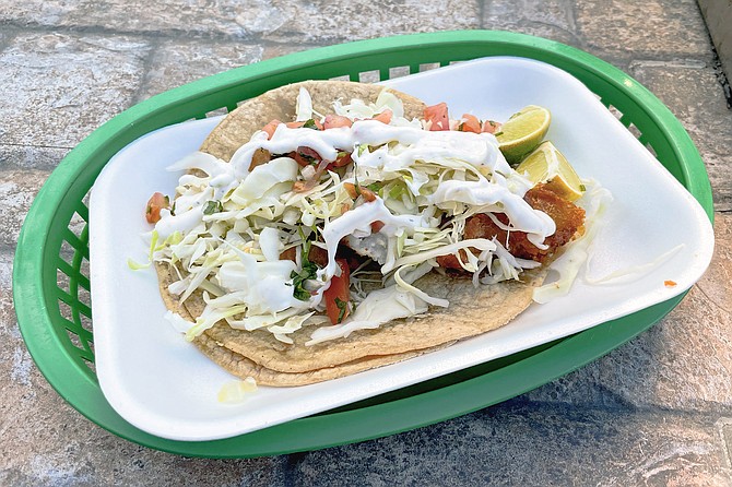 A fish taco from Kotija Jr., also served at its sister birreria