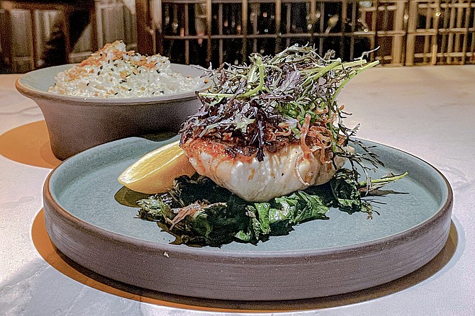 Caramelized fish sauce brings sweetened umami to Baja-sourced striped bass.