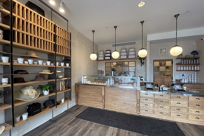 A gelato shop pretending to be a hatmaker in Del Mar