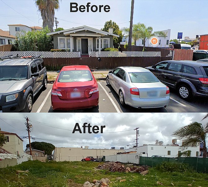 House on Louisiana, before and after demo