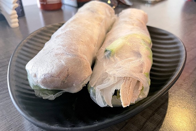 BBQ pork spring rolls
