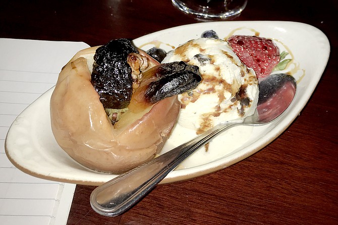 It’s the combo: apple, prunes, walnut, honey, ice cream, that make this so sinful.
