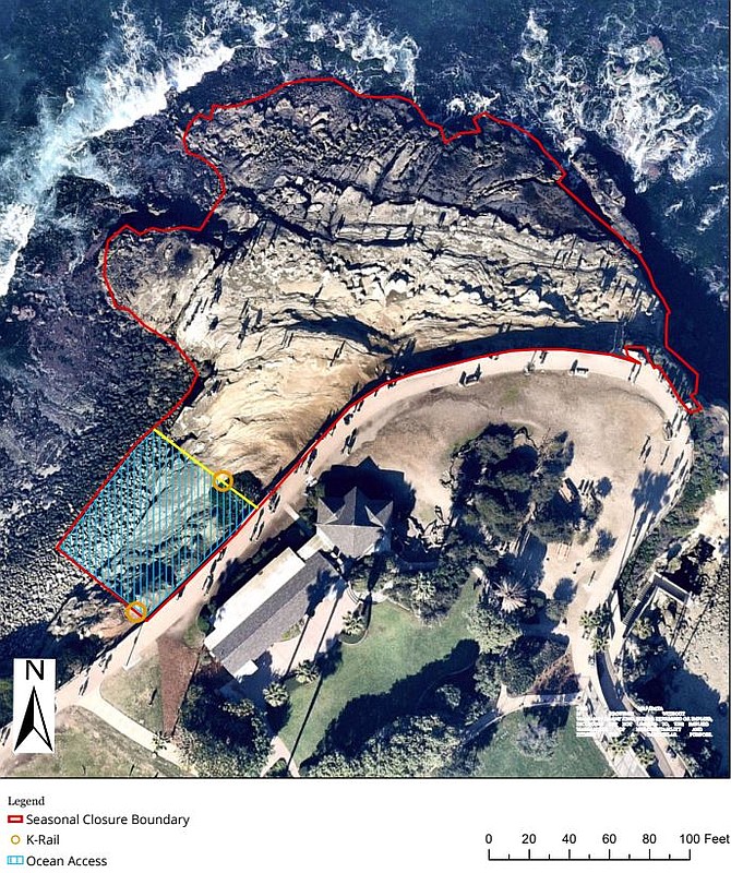 Updated boundaries on sea lion area