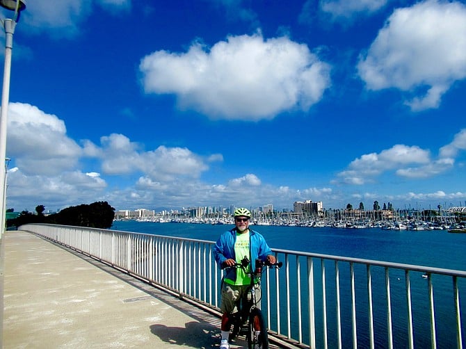 The author on the Harbor Dr bridge.