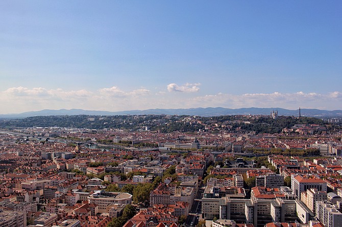 The sprawling city of Lyon