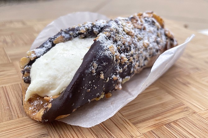 A cannoli from Hans & Harry's Bakery