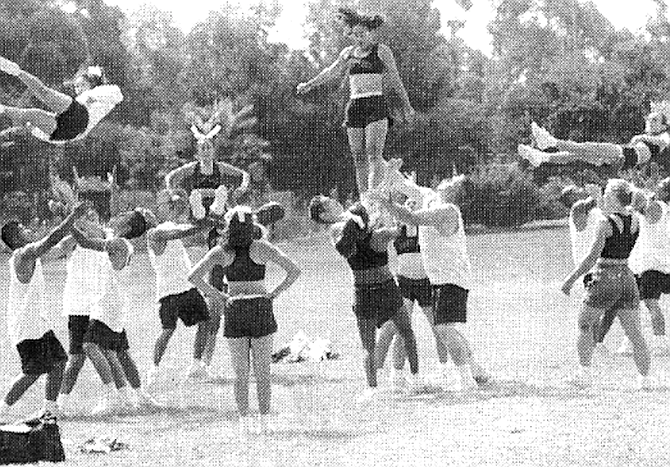 Eastlake High. Two girls said their early role models were the Dallas Cowboy Cheerleaders.