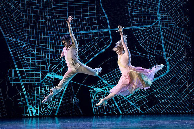 Jacob Guzman and Mattie Love in Bob Fosse's Dancin'.