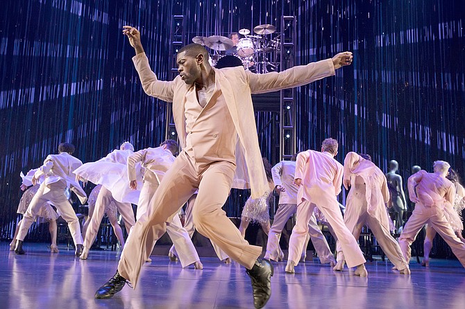 Jōvan Dansberry with the cast of Bob Fosse's Dancin'.