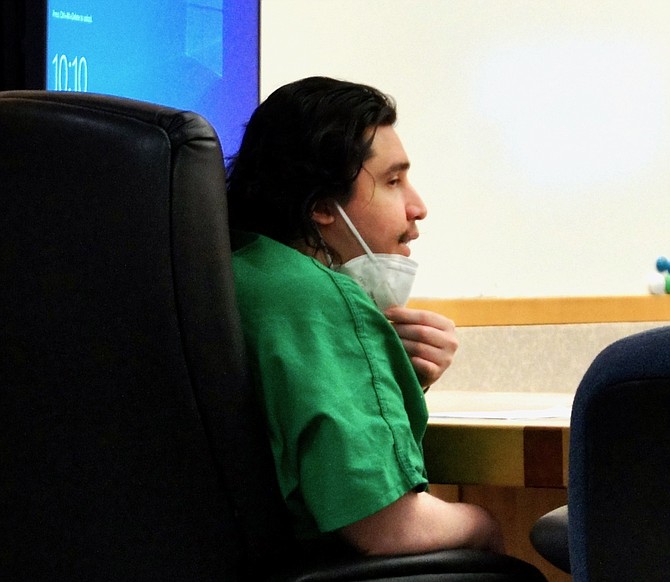 Arriola in court May 10, 2022. Photo by Eva Knott.