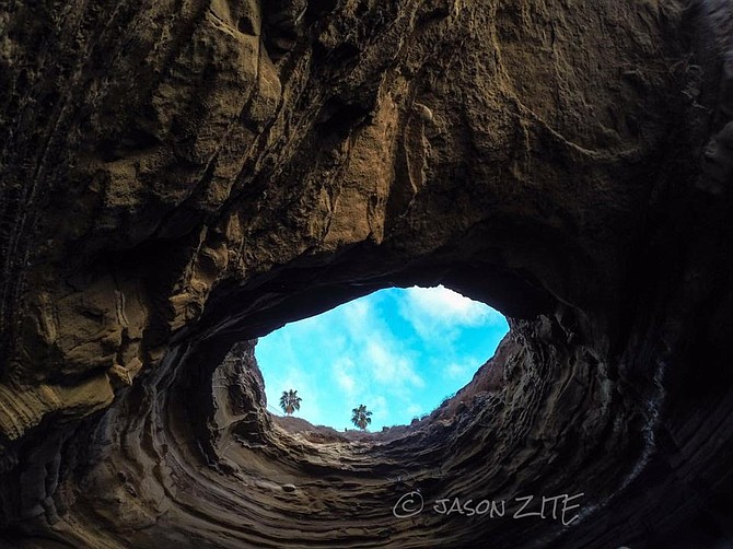 Jason Zite, 51, from Temecula, got in the cave in 2014 and snapped photos from inside with his GoPro camera.